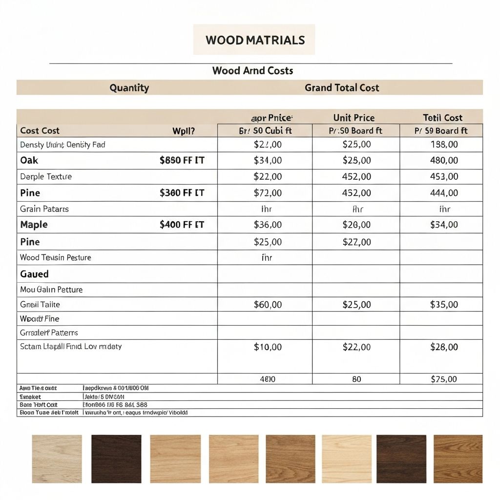 Listas de Materiais e Custos